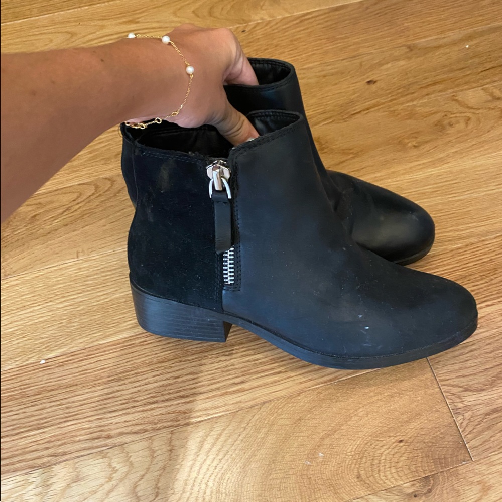 Aldo back boots, zipper side, size 8